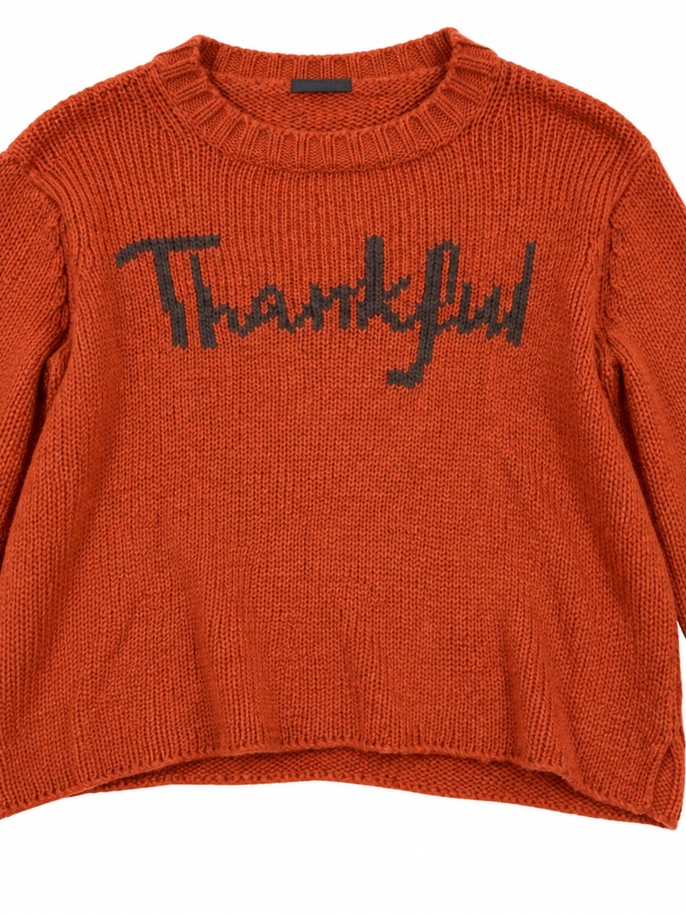 Wooden Ships “Thankful”Orange Crewneck Sweater